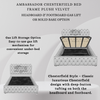 Ambassador Chesterfield Bed Frame | Plush Velvet Headboard & Footboard | Gas Lift or Solid Base Option