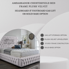 Ambassador Chesterfield Bed Frame | Plush Velvet Headboard & Footboard | Gas Lift or Solid Base Option