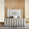 Winged Plush Velvet Ottoman Storage Bed Frame | Gas Lift-Up Frame with Padded Headboard