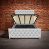 Florida Royale Button-Tufted Upholstered Bed Frame – Luxe Velvet Finish & Modern Elegance