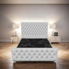 Florida Royale Button-Tufted Upholstered Bed Frame – Luxe Velvet Finish & Modern Elegance