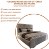 Toronto Plush Velvet Ottoman Storage Bed Frame | Luxury Upholstered Bed Frame