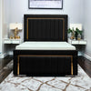 Regal Elegance Princess Upholstered Bed Frame | Plush Velvet & Modern Panel Design