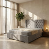 Middleton Winged Upholstered Bed Frame – Stylish Modern Design with Plush