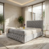 Swan Sleigh Chesterfield Bed Frame – Timeless Elegance with Luxurious Comfort