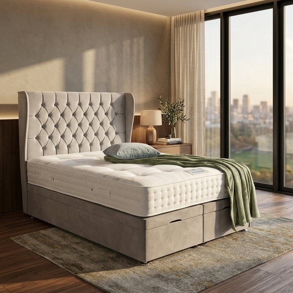 Wexford Upholstered Ottoman Bed Frame – Timeless Elegance & Smart Storage