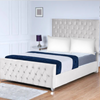 Florida Royale Button-Tufted Upholstered Bed Frame – Luxe Velvet Finish & Modern Elegance