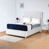 Clara Sunset Upholstered Bed Frame | Plush Velvet Wingback Headboard & Sturdy Base