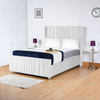 Valencia Lined Wings Upholstered Bed Frame – Luxurious Velvet, Sturdy Frame & Elegant Wingback Design