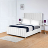 Empire Winged Upholstered Bed | Luxury Plush Velvet Bed Frame | Elegant Headboard & Footboard