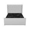 Luxury Montana Wingback Upholstered Bed Frame | Plush Velvet & Ottoman Storage