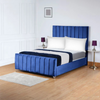 Lisburn Royale Upholstered Bed Frame | Luxe Velvet & Contemporary Panel Design