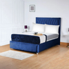 Clara Sunset Upholstered Bed Frame | Plush Velvet Wingback Headboard & Sturdy Base