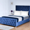 Florida Royale Button-Tufted Upholstered Bed Frame – Luxe Velvet Finish & Modern Elegance