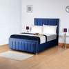 Serena Majestic Upholstered Bed Frame Luxe Velvet & Elegant Panel Design