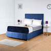Arabella Royale Upholstered Bed Frame | Luxurious Plush Velvet & Ottoman Storage