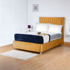 Clara Sunset Upholstered Bed Frame | Plush Velvet Wingback Headboard & Sturdy Base