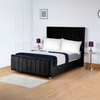 Empire Winged Upholstered Bed | Luxury Plush Velvet Bed Frame | Elegant Headboard & Footboard