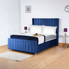 Valencia Lined Wings Upholstered Bed Frame – Luxurious Velvet, Sturdy Frame & Elegant Wingback Design