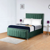 Serena Majestic Upholstered Bed Frame Luxe Velvet & Elegant Panel Design