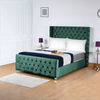 Arabella Royale Upholstered Bed Frame | Luxurious Plush Velvet & Ottoman Storage