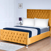 Florida Royale Button-Tufted Upholstered Bed Frame – Luxe Velvet Finish & Modern Elegance