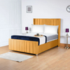 Valencia Lined Wings Upholstered Bed Frame – Luxurious Velvet, Sturdy Frame & Elegant Wingback Design