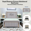 Regal Elegance Princess Upholstered Bed Frame | Plush Velvet & Modern Panel Design