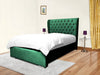 Miri Sophisticated Wingback Upholstered Bed with Luxe Detailing