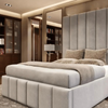 Warwick Luxury Bed | High Headboard Plush Velvet Panel Bed Frame with Gas Lift Storage