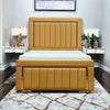 Regal Elegance Princess Upholstered Bed Frame | Plush Velvet & Modern Panel Design