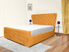 Kendall Winged Upholstered Bed with Luxe Tufted Detailing and  Silhouette