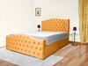 Classic Upholstered Bed – Stylish Comfort with Refined Fabric and Strong Support