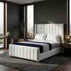Empire Winged Upholstered Bed | Luxury Plush Velvet Bed Frame | Elegant Headboard & Footboard