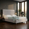 Prague Grandeur Upholstered Bed Frame – Statement Piece with Plush Detailing