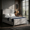 Lisburn Royale Upholstered Bed Frame | Luxe Velvet & Contemporary Panel Design