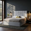 Betsy Fabric King Sized Bed Frame | Pearl Grey with Storage