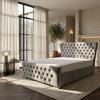 Kendall Winged Upholstered Bed with Luxe Tufted Detailing and  Silhouette