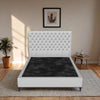 Prague Grandeur Upholstered Bed Frame – Statement Piece with Plush Detailing
