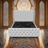 Presidential Upholstered Bed Frame with Plush Velvet – A Timeless Blend of Luxury and Comfort