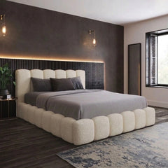 Premium Soft Teddy Boucle Cloud Bubble Bed - Optional Gas Lift Storage customer inspiration 2