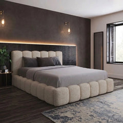 Premium Soft Teddy Boucle Cloud Bubble Bed - Optional Gas Lift Storage customer inspiration 6