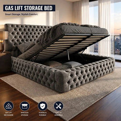 Ambassador Chesterfield Style Bed - Optional Ottoman Storage customer inspiration 4