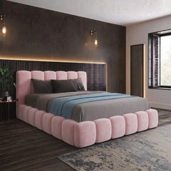 Premium Soft Teddy Boucle Cloud Bubble Bed - Optional Gas Lift Storage customer inspiration 8