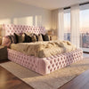 Ambassador Chesterfield Style Bed - Optional Ottoman Storage