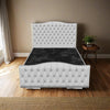 Classic Upholstered Bed – Stylish Comfort with Refined Fabric and Strong Support