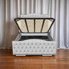 Classic Upholstered Bed – Stylish Comfort with Refined Fabric and Strong Support