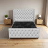Arabella Royale Upholstered Bed Frame | Luxurious Plush Velvet & Ottoman Storage